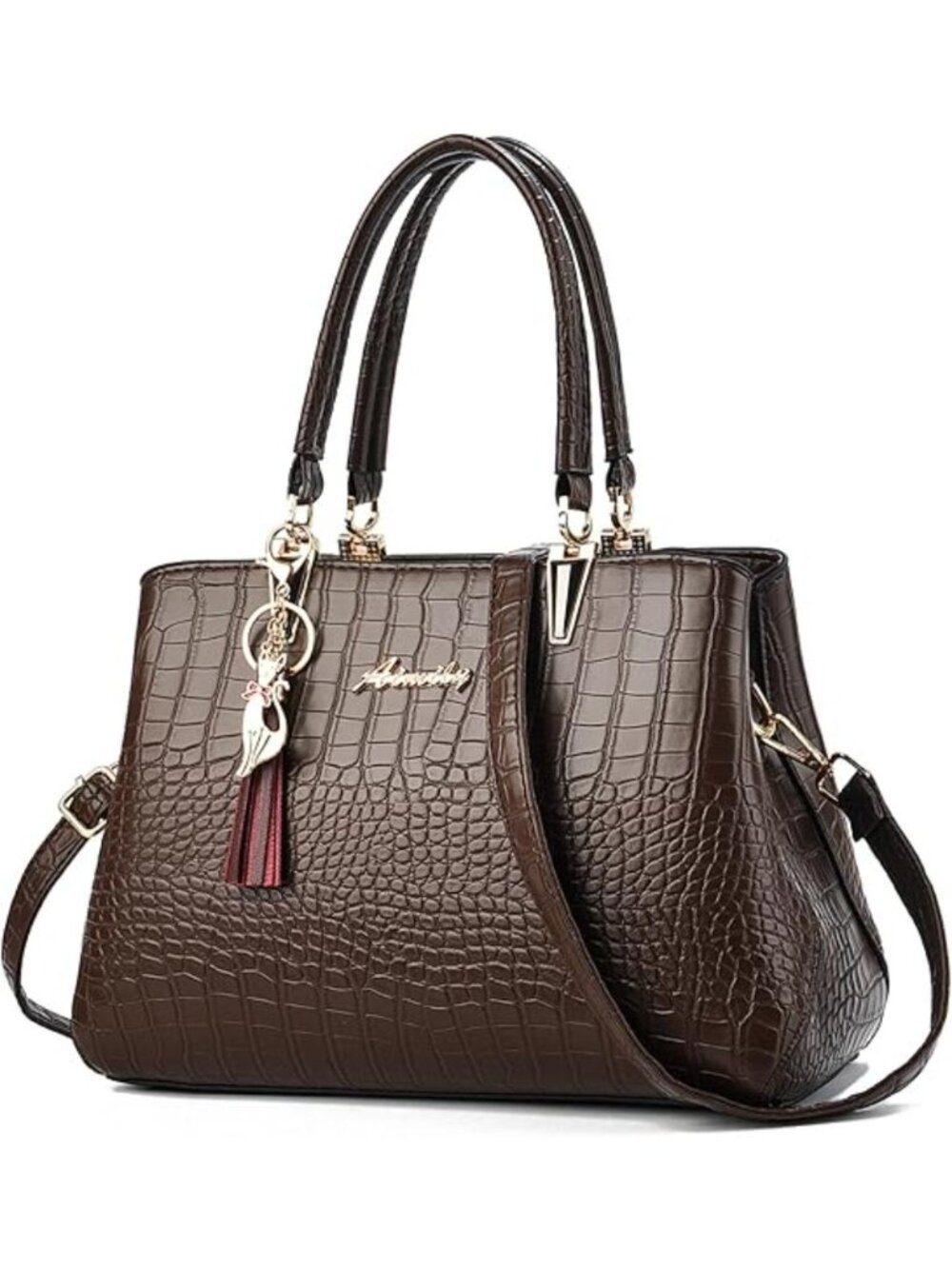Women's 1-r-coffee Shoulder Bag Ladies Satchel Messenger Tote Bag Purses
